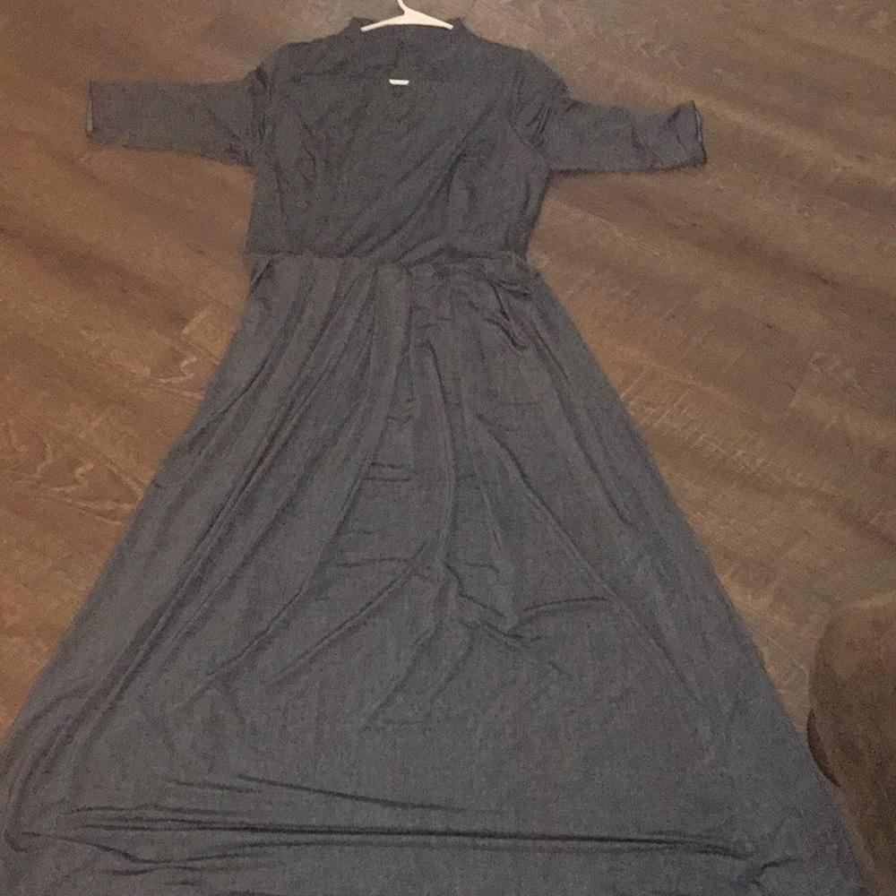 A gray dress